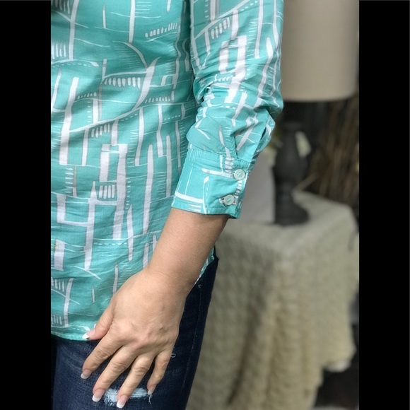 Van Heusen oversized top blue pullover top - Picture 7 of 7